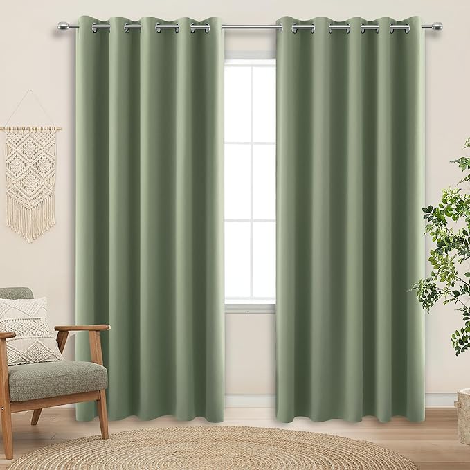KOUFALL 96 Inch Long Curtains 2 Panel Set, 72 Inch Wide x 96 Inch Length - Image 3