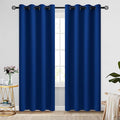 COSVIYA Grommet Blackout Room Darkening Royal Blue Curtains 96 inch Long | by COSVIYA