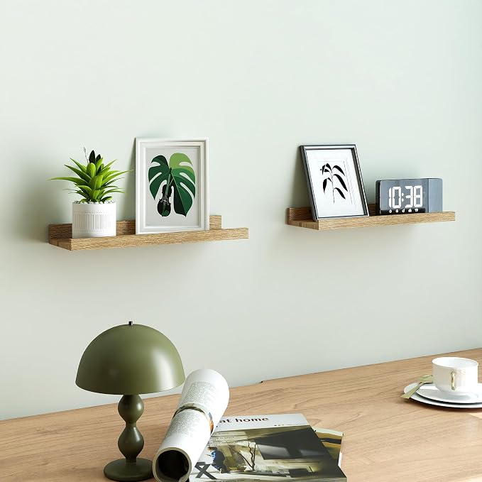 Oak Floating Shelves for Wall Decor, 14 in Shelf - Image 2