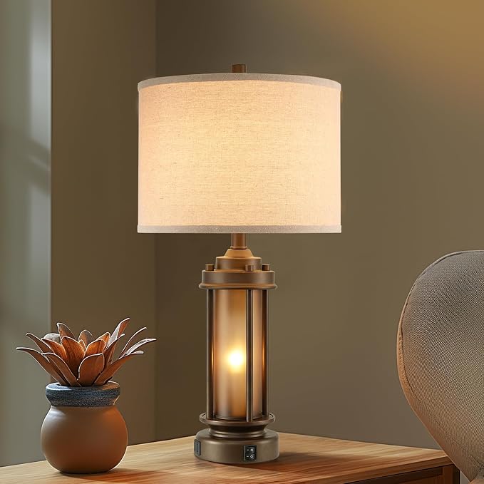 AIEAMPDO Set of 2 Farmhouse Table Lamps - Image 4