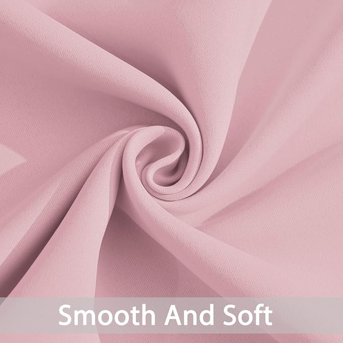 Yakamok Blackout Curtains 38x36 inch Pink Thermal Drapes-Kitchen | 2 panels - Image 3