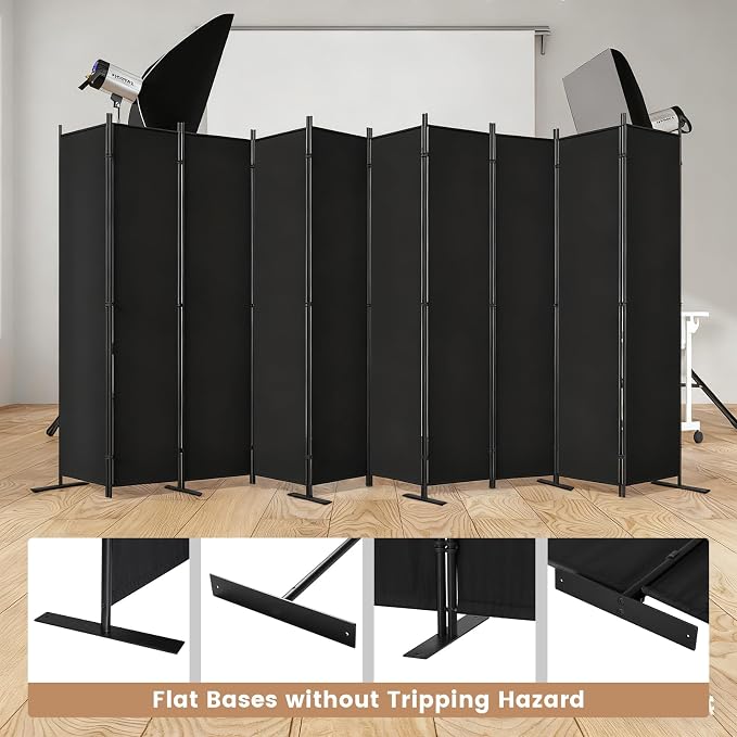 C-Hopetree 10 Panels Room Divider, 6 Ft Tall Indoor Folding Privacy Screen - Image 4