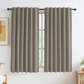 Taupe Blackout Curtains for Small Windows 100% Privacy Assured Thermal by KEQIAOSUOCAI