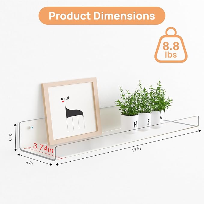 upsimples 18 Pack Acrylic Shelves - Image 3