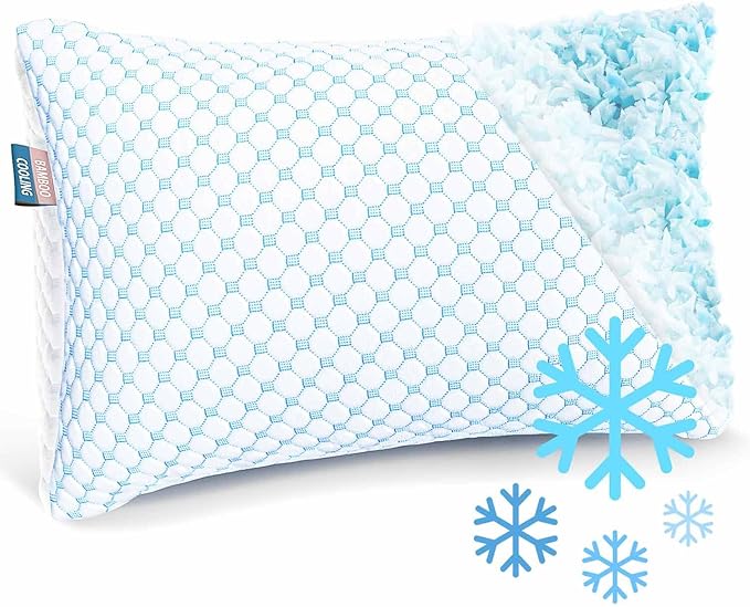 Nestl King Size Cooling Pillow for Sleeping 1 Pack, Luxury Shredded Memory Foam by Nestl