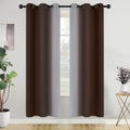 COSVIYA Curtains & Drapes Grommet Ombre Brown Curtains W42 x L72 Inch | by COSVIYA