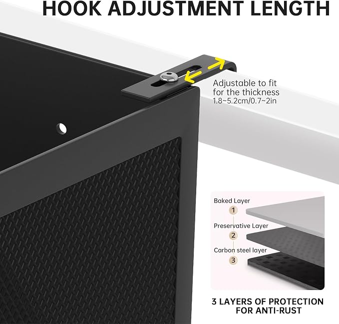 Bedside Caddy Shelf for Bunk Bed, L11in*W4.9in*H3.93in | For Bunk Bed, Office - Image 5