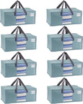 VENO Heavy Duty Moving Bags, Storage Bags, Light Blue, 8 Pack | Packing Supplies by Veno