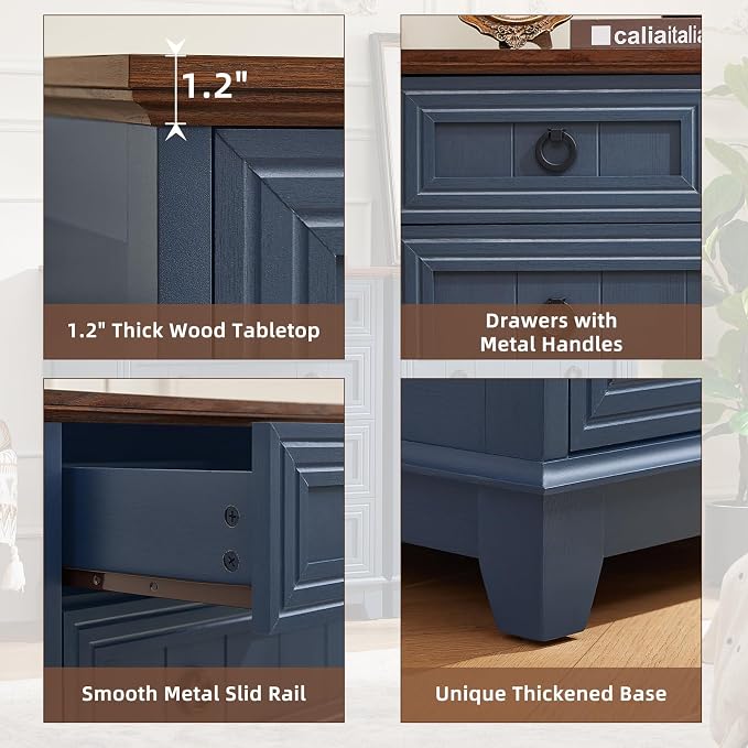 Joaxswe Farmhouse 5 Drawer Dresser - Image 3