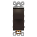 LIDER Minimalist Design Matte Finish Lighted Decorator Switch, Frameless Paddle Light Switch with Locator Light, Grounding Screw, 3-Way or Single Pole, 15A 120V, UL Listed, LS15-3W-BR, Brown