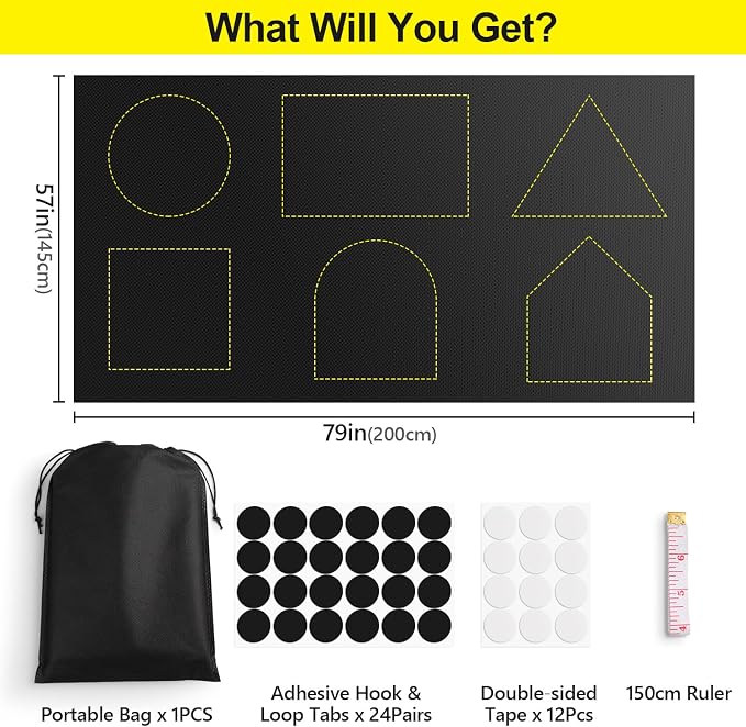 FADOTY 100% Blackout Curtains, No Drill, Sun Heat Light Blocker - Image 4