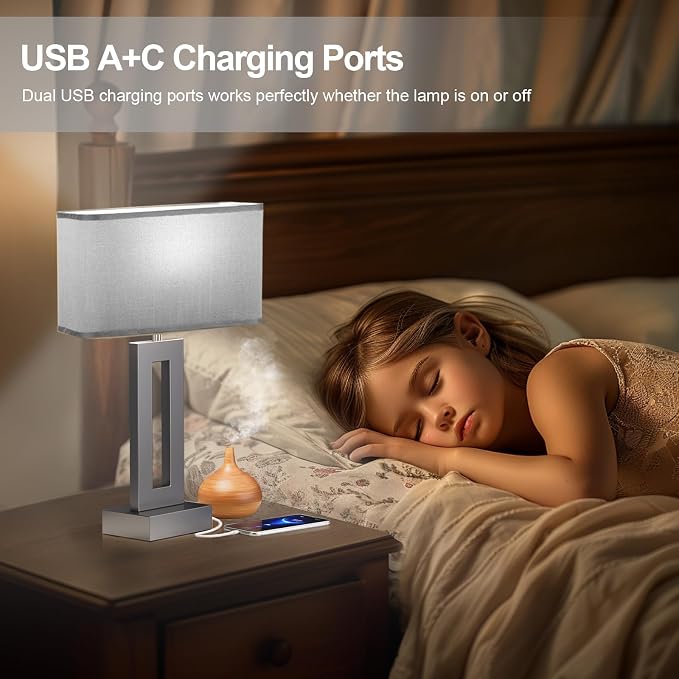 Seealle Bedroom Table Lamps Set of 2 - Image 6