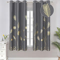 Dark Grey Blackout Curtains Energy Saving Light Blocking Curtains by ESTELARTEXTILER