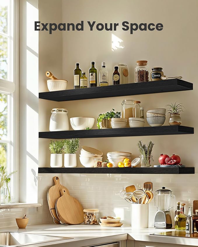 Amada 47.2" Floating Shelves for Wall Decor & Storage, Living Room, 22 lbs - Image 3