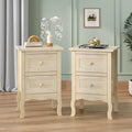 Bonnlo Nightstands Set of 2, Solid Wood Nightstand Unfinished by Bonnlo
