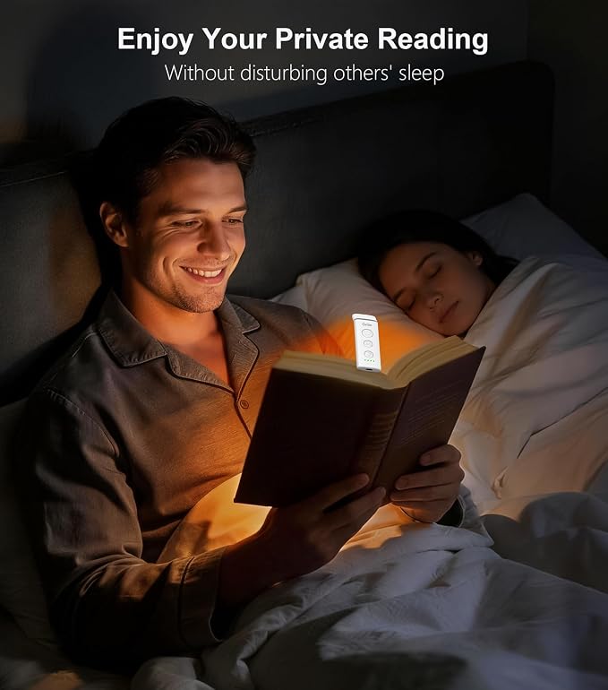 Gritin Book Light Rechargeable, Clip on LED Reading Light - Image 9