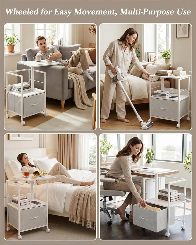 Faesun Swivel Lift Top Nightstand - Image 6