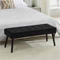 LOULENS Entryway Bench, Button Tufted, Upholstered Bench by LOULENS