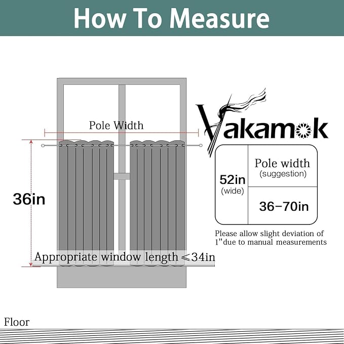 Yakamok Dove Grey Room Darkening Window Curtains 52x36 Inch - Image 7