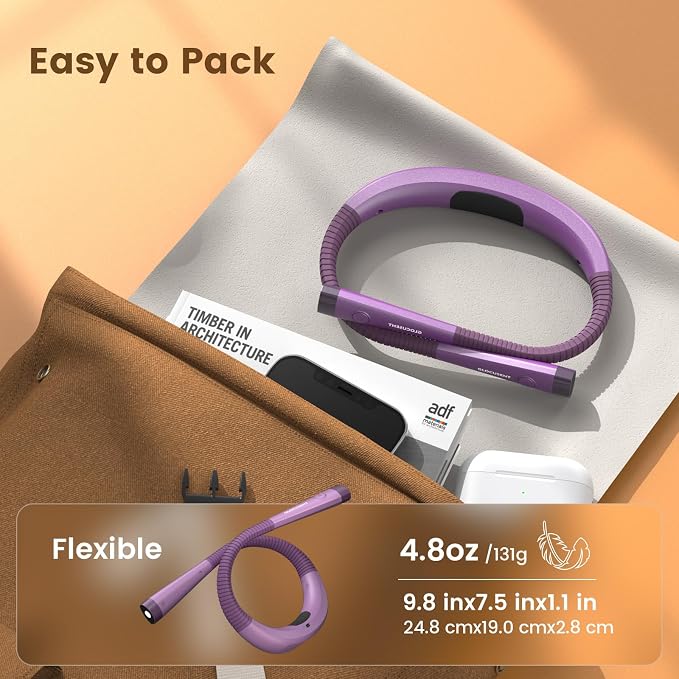 Glocusent Reading Light, LED Neck Light, 80-hr Rechargeable Book Light | - Image 5