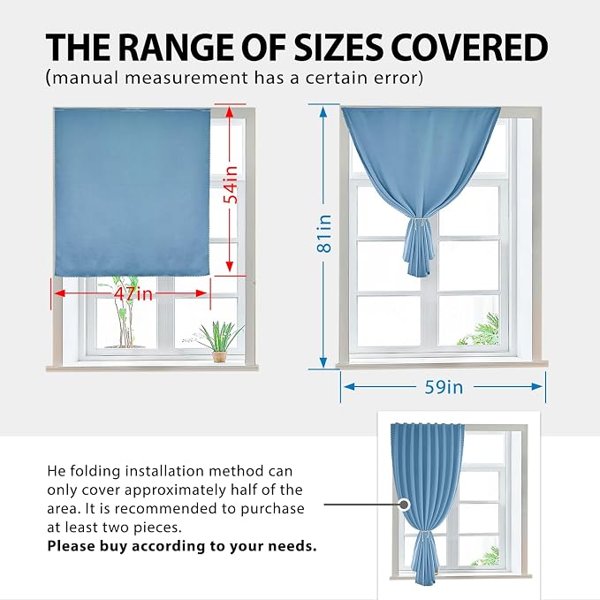 JILRON Magic Tape Stick on Portable Curtains - Image 3