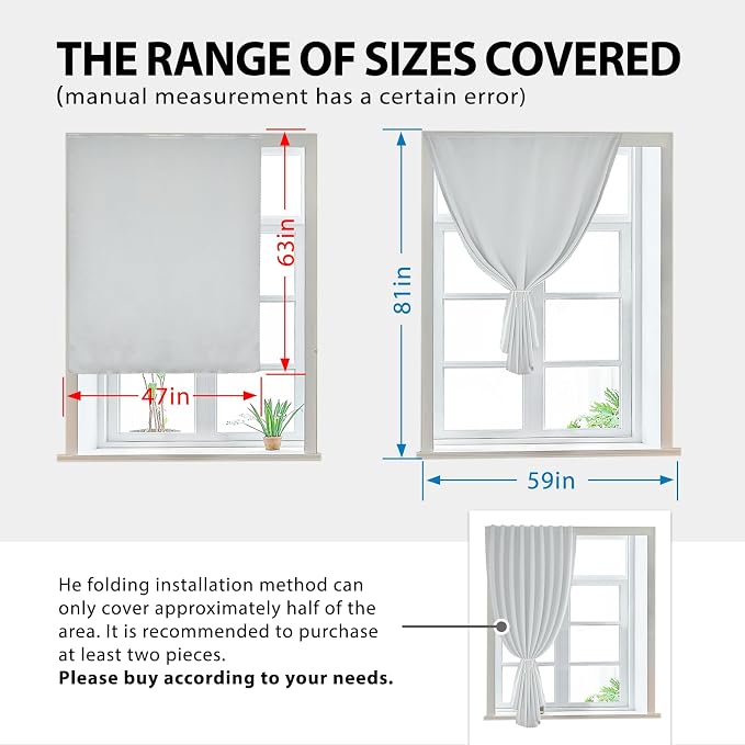 JILRON Magic Tape Stick on Portable Curtains - Image 3