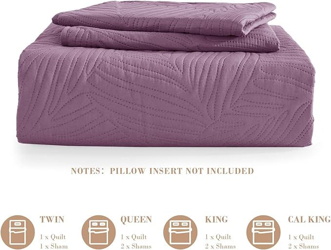 Exclusivo Mezcla 3-Piece Queen Quilt Bedding Set, Soft Microfiber Bedspread | - Image 6