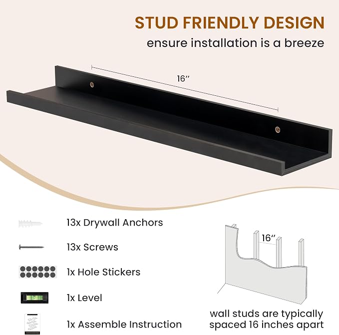 Picture Ledge Shelf, Floating Shelves - Image 5