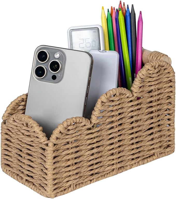 CubesLand Bedside Table Desk Organizer Caddy, Remote Pen&Pencil Holder Cup | by CubesLand