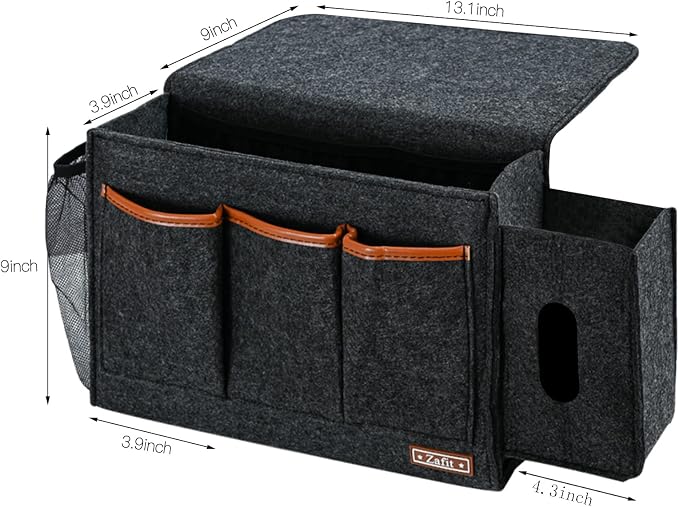 Zafit Bedside Caddy, Large Size Storage Organizer - Image 4