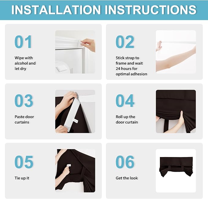 RYB HOME Blackout Door Window Curtains - Image 3