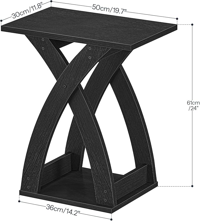HOOBRO End Table Living Room Set of 2, Narrow Side Table - Image 3