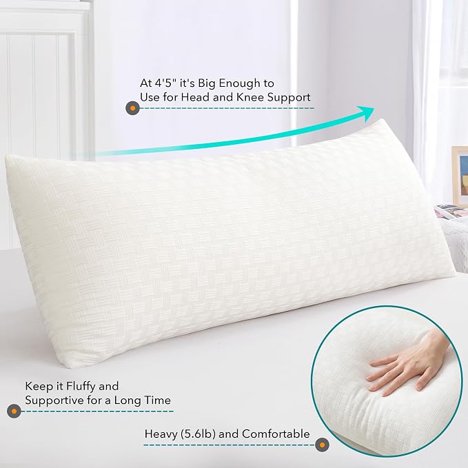 Oubonun Full Body Pillow for Adults, Soft and Fluffy Large Body Pillow for - Image 6