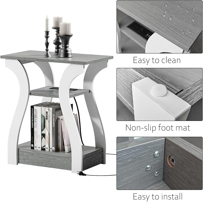 FROMJBEST End Tables Living Room, - Image 8