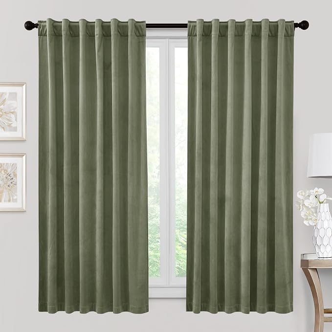 RYB HOME Velvet Room Darkening Curtains by RYBHOME