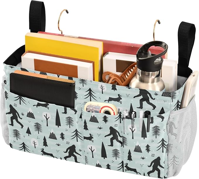 Sasquatch tag8 Bedside Caddy Storage Bag Bedside Organizer - Image 3