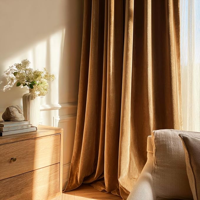 90 Inch Long Velvet Blackout Curtains - Image 2