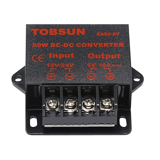 MGGi DC 12V 24V to 5V 10A 50W Voltage Reducer Converter Regulator, Step Down Converter Regulator Waterproof Power Supply Module Buck Transformer, Aluminum