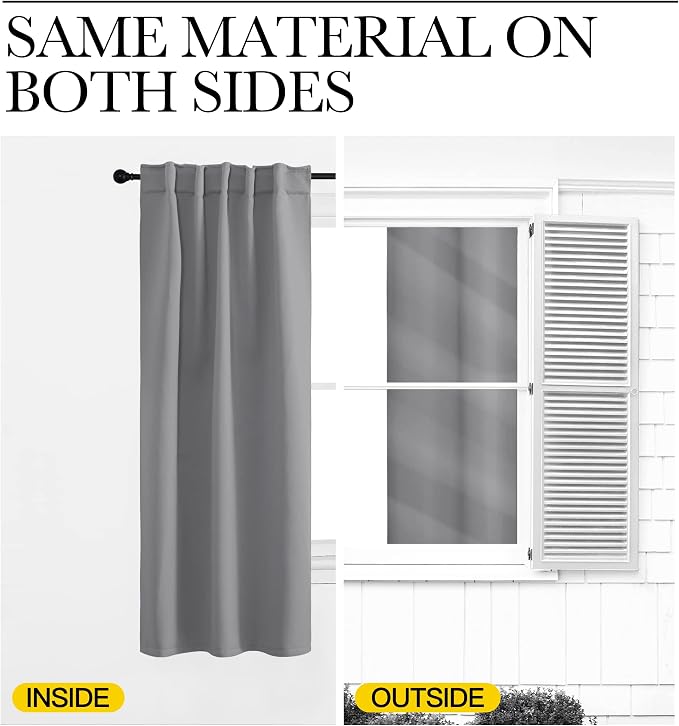 NICETOWN Bedroom Blackout Draperies and Window Treatment- 52 Width X 72 Length - Image 6