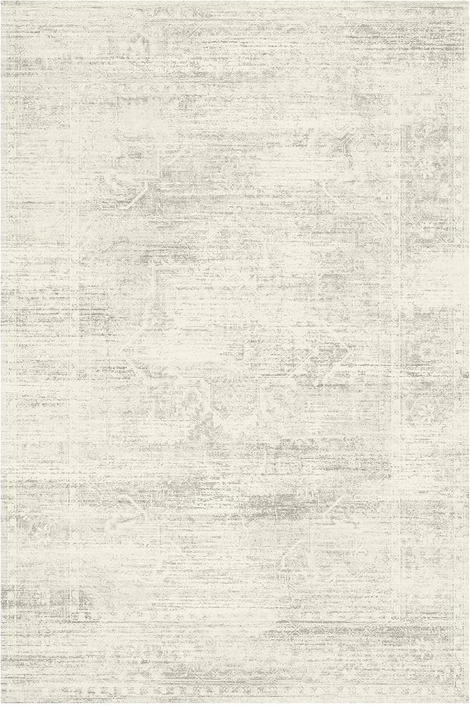Latte&Fog Washable 2x3 Entryway Rug Vintage Ivory Area Rugs Non Slip | Low Pile - Image 5