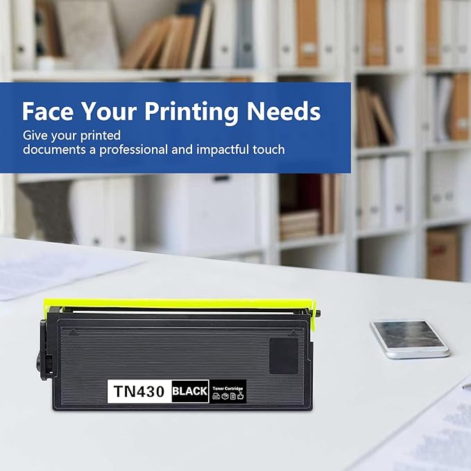 2-Pack TN430 TN-430 Black High Yield Toner Cartridge Replacement for Brother TN 430 to use with DCP-1200 DCP-1400 HL-1230 HL-1240 HL-1250 MFC-8500 MFC-8600 IntelliFax-5750 IntelliFax-4100 Printer