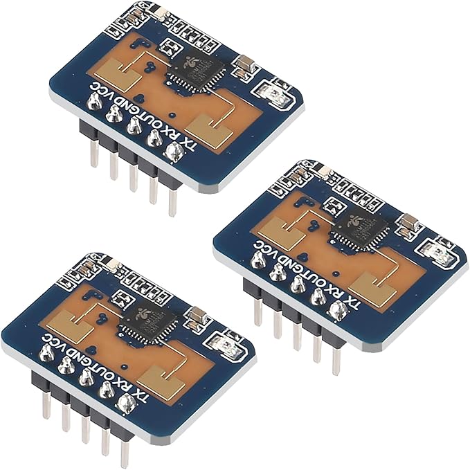 XIITIA 3pcs LD2410C Human Presence Radar Sensor Module HLK-LD2410 LD2410 Millimeter Wave Non-Contact 24GHz ISM Band Serial Port IO Level Output
