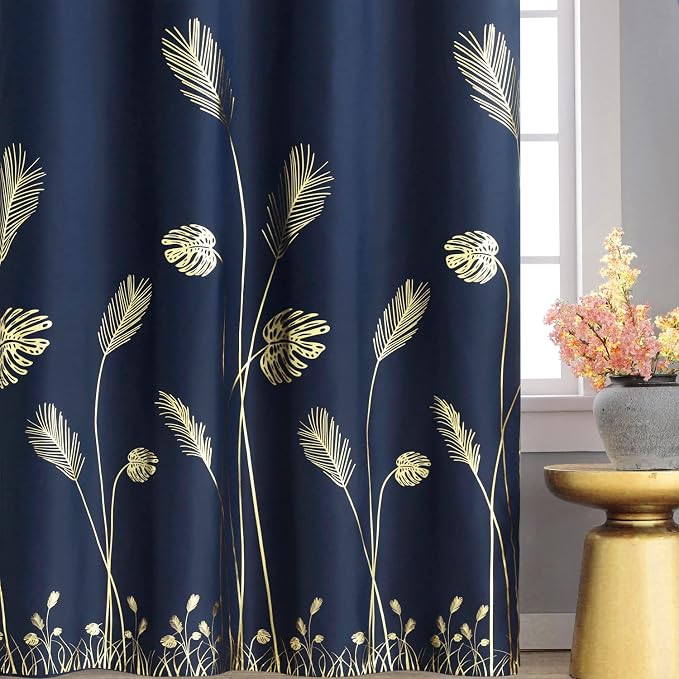 Navy Blue Blackout Curtains 84 Inches Length Window Thermal Insulated Curtain - Image 2