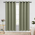 COSVIYA Grommet Blackout Room Darkening Light Sage Curtains 72 inch Length | by COSVIYA