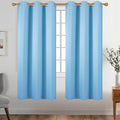 Diraysid Sky Blue Grommet Blackout Curtains by Diraysid%2C+refresh+your+life