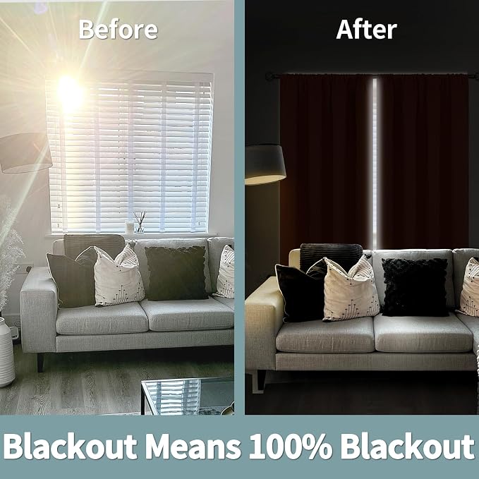 BGment Burnt Orange Blackout Curtains - Image 3
