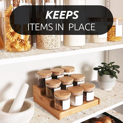 RAY STAR 12X120 Inch Shelf Liner for Kitchen Cabinets, Non-Adhesive Cabinet Liner Washable, PVC Drawer Liner for Dresser Non-Slip Bathroom (Yellow)(4 Roll)