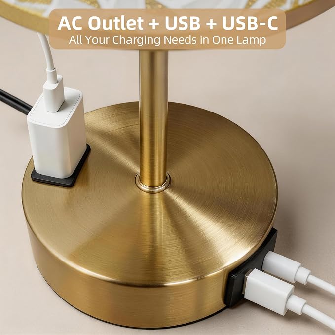 Table Lamp for Nightstand, High-Sensitivity Touch, 3-Level Dimmable Bedside Lamp - Image 2