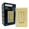 RunLessWire Click for Philips Hue – Battery-Free Wireless Smart Light Switch, 30ft Range – Works Natively with Philips Hue Bridge – Wall Mount Kinetic Switch - Decora Style, Ivory