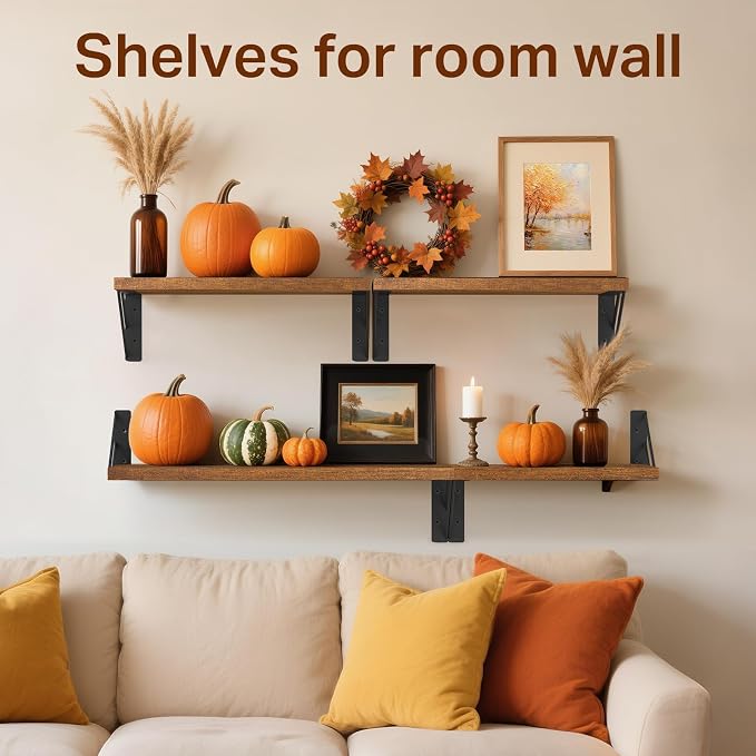 BAYKA Floating Shelves for Wall, Book Shelf for Bedroom, Decor Shelves for - Image 6